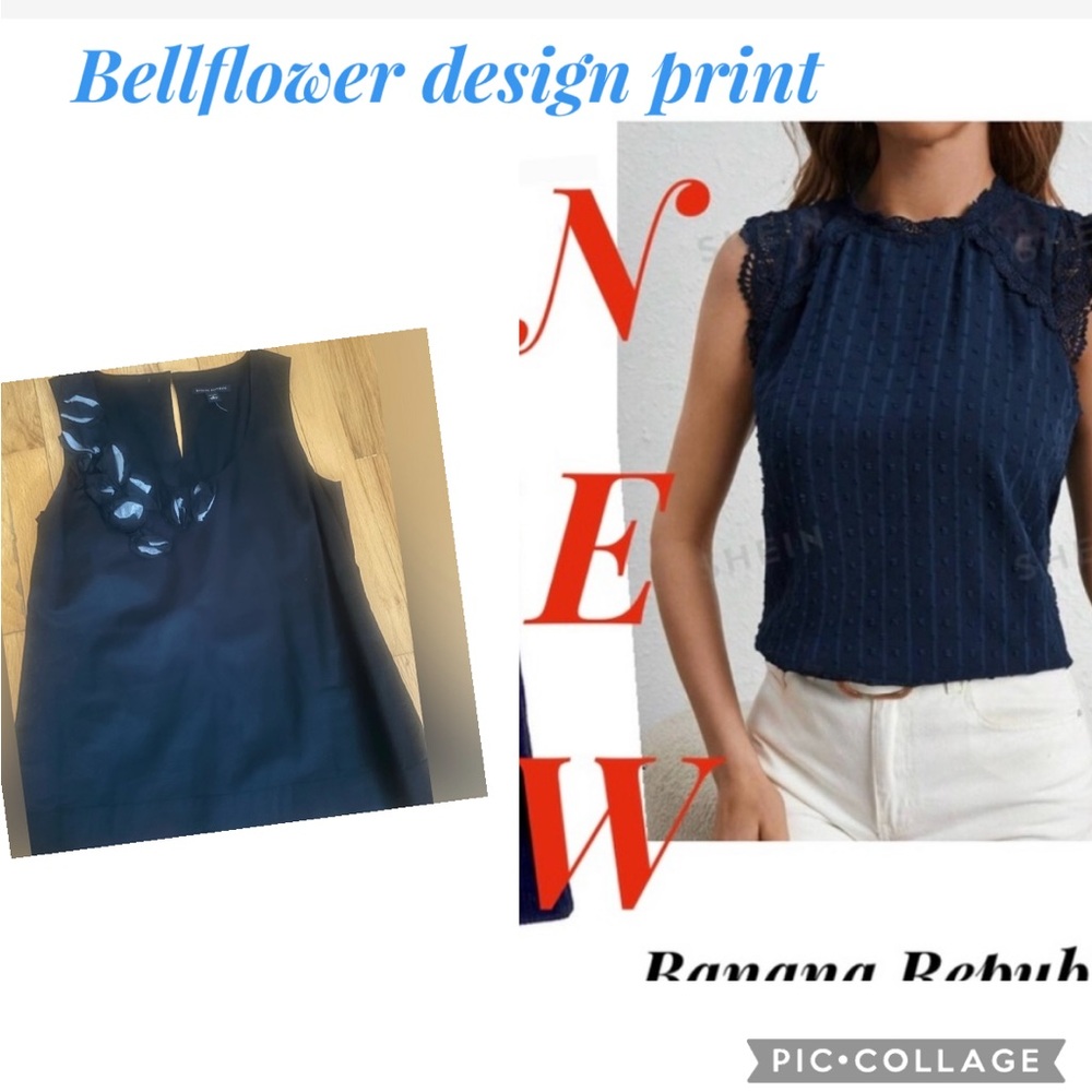 NEW BR cotton sleeveless top /bell flora design embroidered pop/ size SP